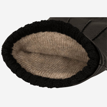 Alessandro (black) - Italian lambskin leather gloves with cashmere lining & touchscreen feature — photo 3 of 10