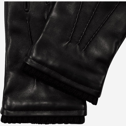 Alessandro (black) - Italian lambskin leather gloves with cashmere lining & touchscreen feature — photo 5 of 10