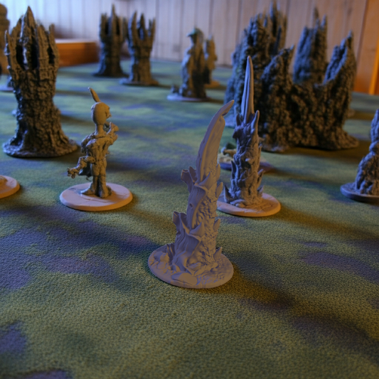 Alien Terrain Pieces – Modular Tabletop Scenery (Unpainted)