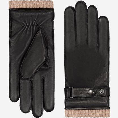 Alonzo (black) - Italian lambskin leather gloves with cashmere lining & touchscreen feature — photo 2 of 10