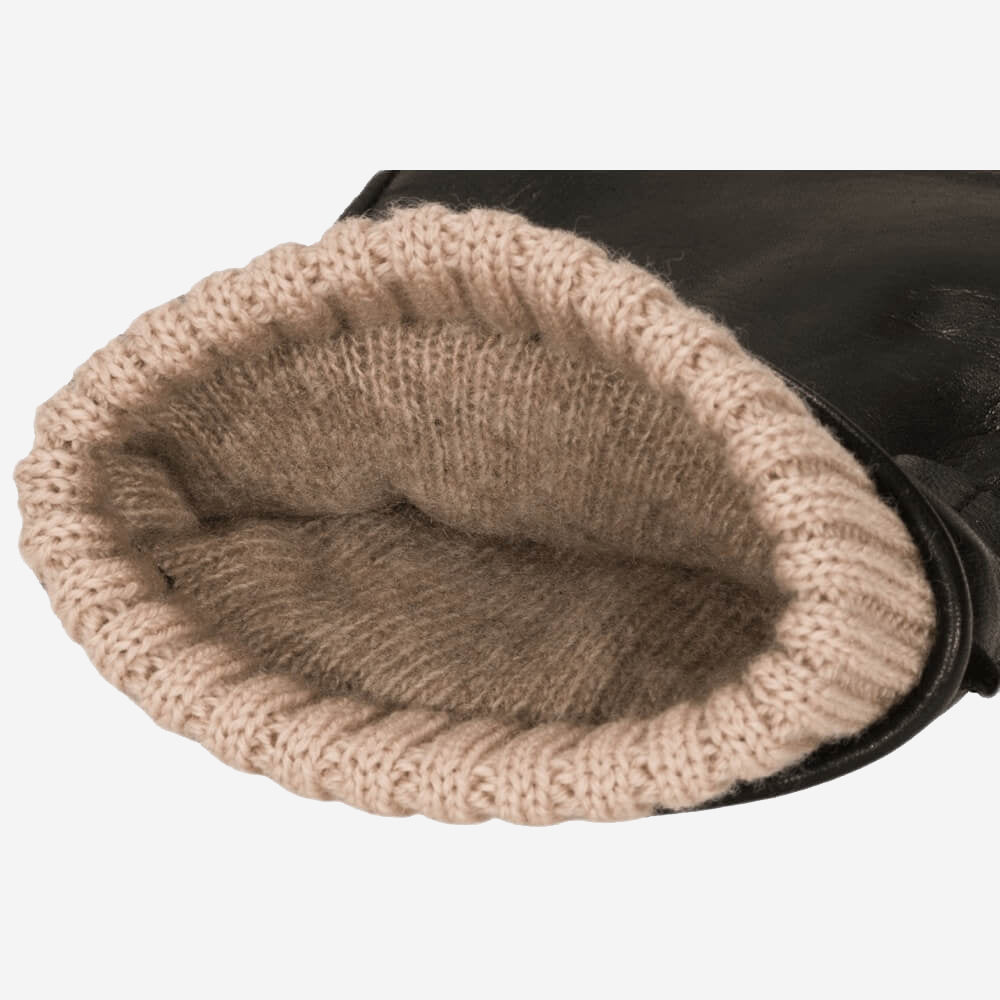Alonzo (black) - Italian lambskin leather gloves with cashmere lining & touchscreen feature — photo 3 of 10