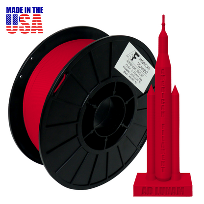Amerikanisches Rot AF 1,75 mm PLA+ Filament Hergestellt in den USA!