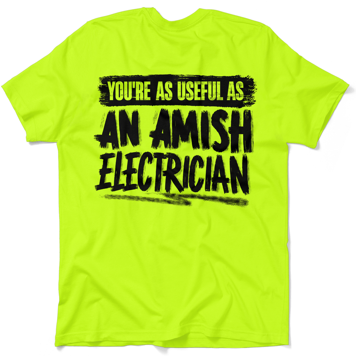 Amish Electrician - Safety Yellow Hi-Vis T-Shirt — photo 1 of 3