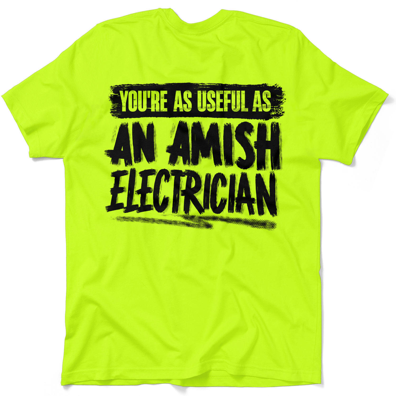 Amish Electrician - Safety Yellow Hi-Vis T-Shirt — photo 1 of 3