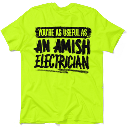 Amish Electrician - Safety Yellow Hi-Vis T-Shirt — photo 1 of 3