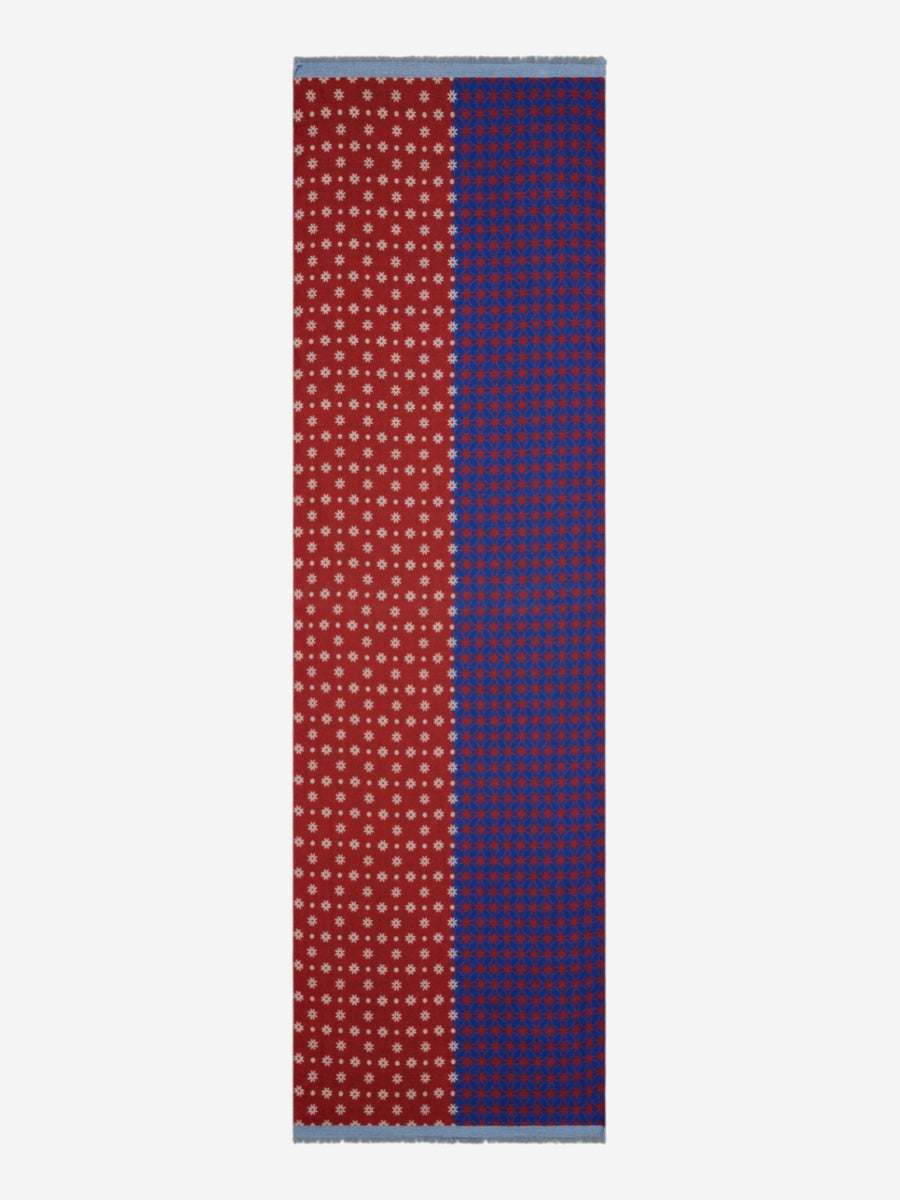 Andrea (red/blue) - Soft and lightweight Italian scarf from 100% wool — photo 4 of 10