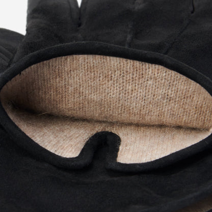 Angelo (black) – Italian suede leather gloves with luxurious cashmere lining — photo 7 of 10