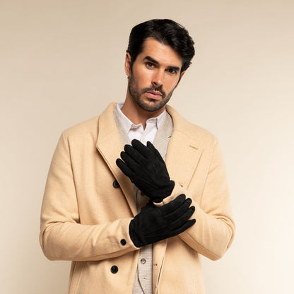 Angelo (black) – Italian suede leather gloves with luxurious cashmere lining — photo 9 of 10