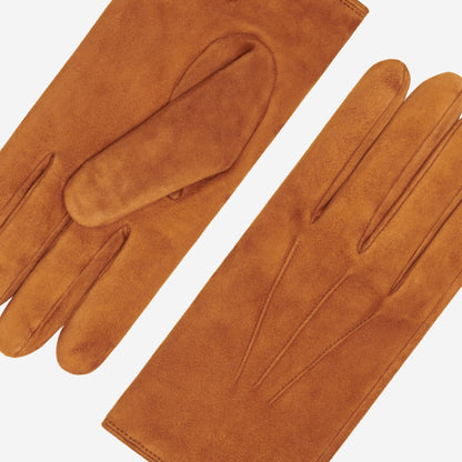 Angelo (cognac) – Italian suede leather gloves with luxurious cashmere lining — photo 4 of 10