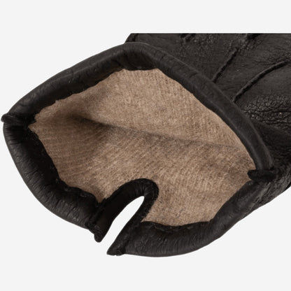 Antonio (black) – Luxurious Italian peccary leather gloves with cashmere lining — photo 3 of 10