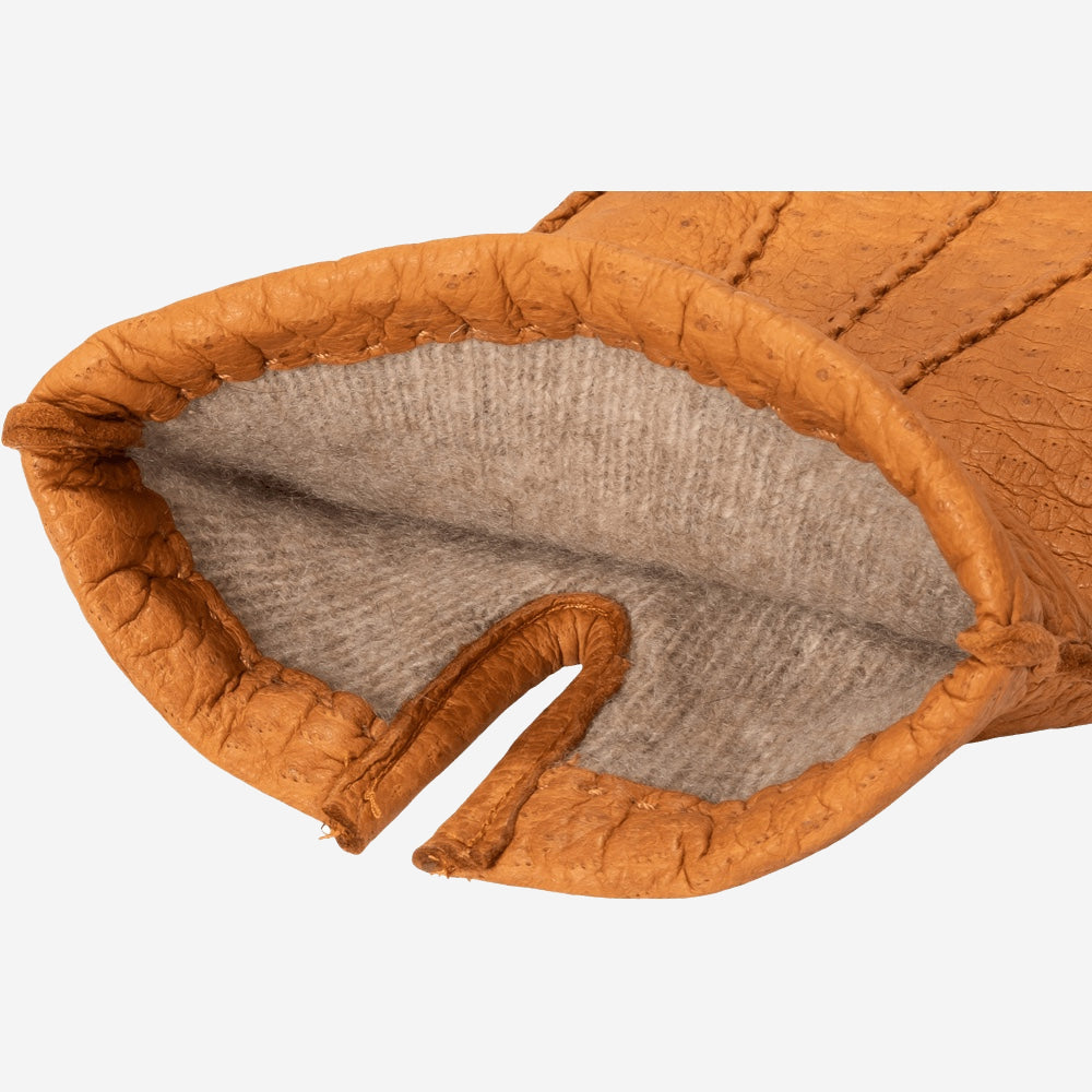 Antonio (brown) – Luxurious Italian peccary leather gloves with cashmere lining — photo 3 of 10