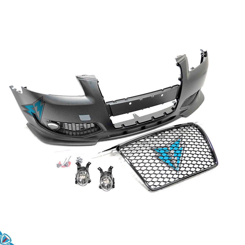 2006-2008 Audi A3 (8P) RS3 Style Polypropylene Front Bumper Conversion Kit | E3Tuning — photo 1 of 8