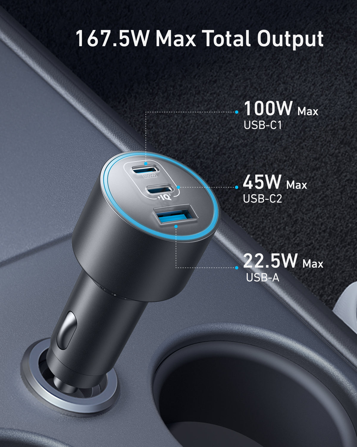 Anker Nano Car Charger (167.5W, 3 Ports) — photo 2 of 5