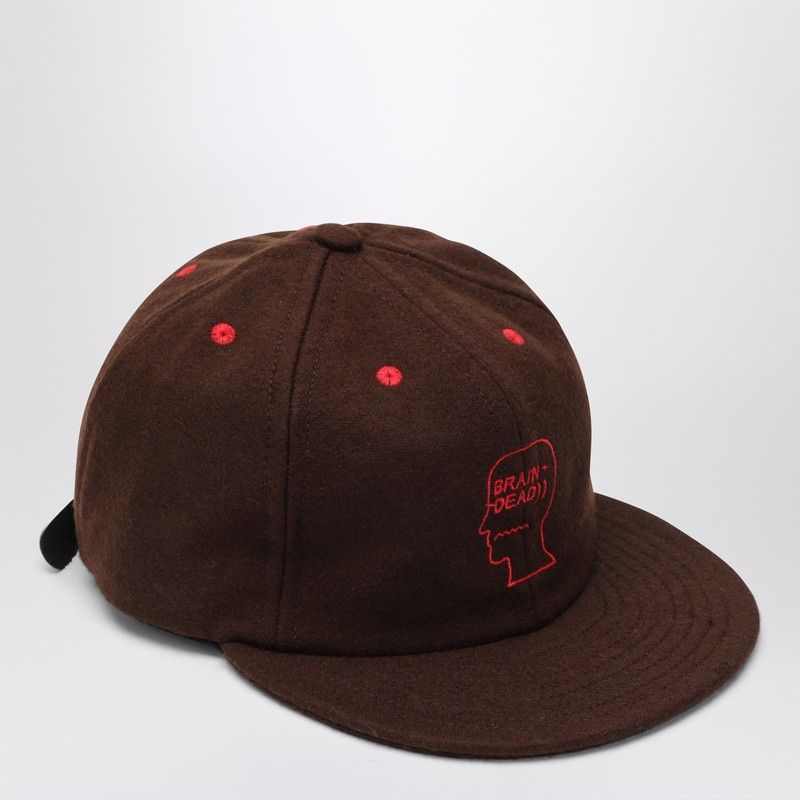BRAIN DEAD Wool-Blend Baseball Cap with Adjustable Back Strap
