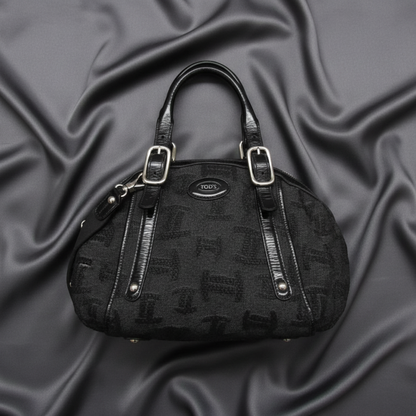Tod's Small Boston · Canvas & Patent Leather