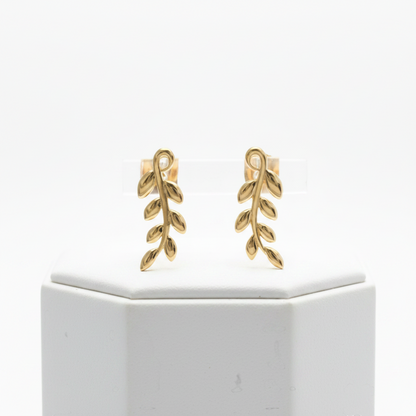 Tiffany Olive Leaf · Rose Gold Studs