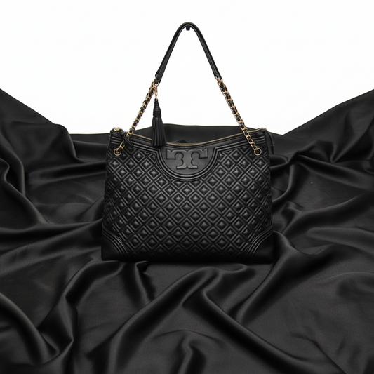 Tory Burch Quilted Chain · Leather Tote