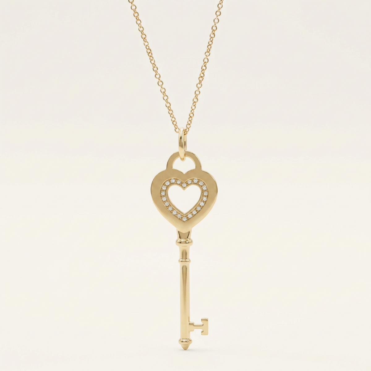 Tiffany Heart Key · Rose Gold · Diamond