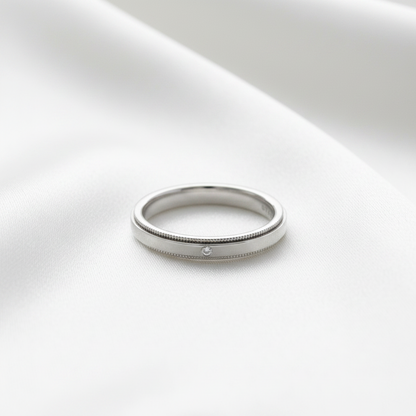 Tiffany Milgrain Band Ring · Platinum