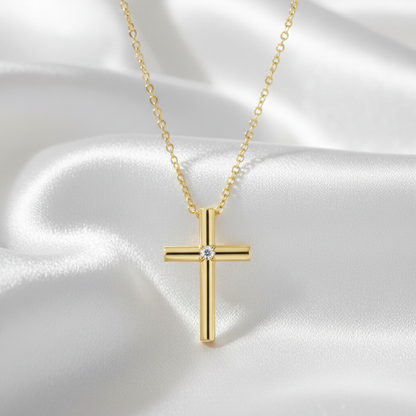 Tiffany Cross · 18K Yellow Gold · Diamond