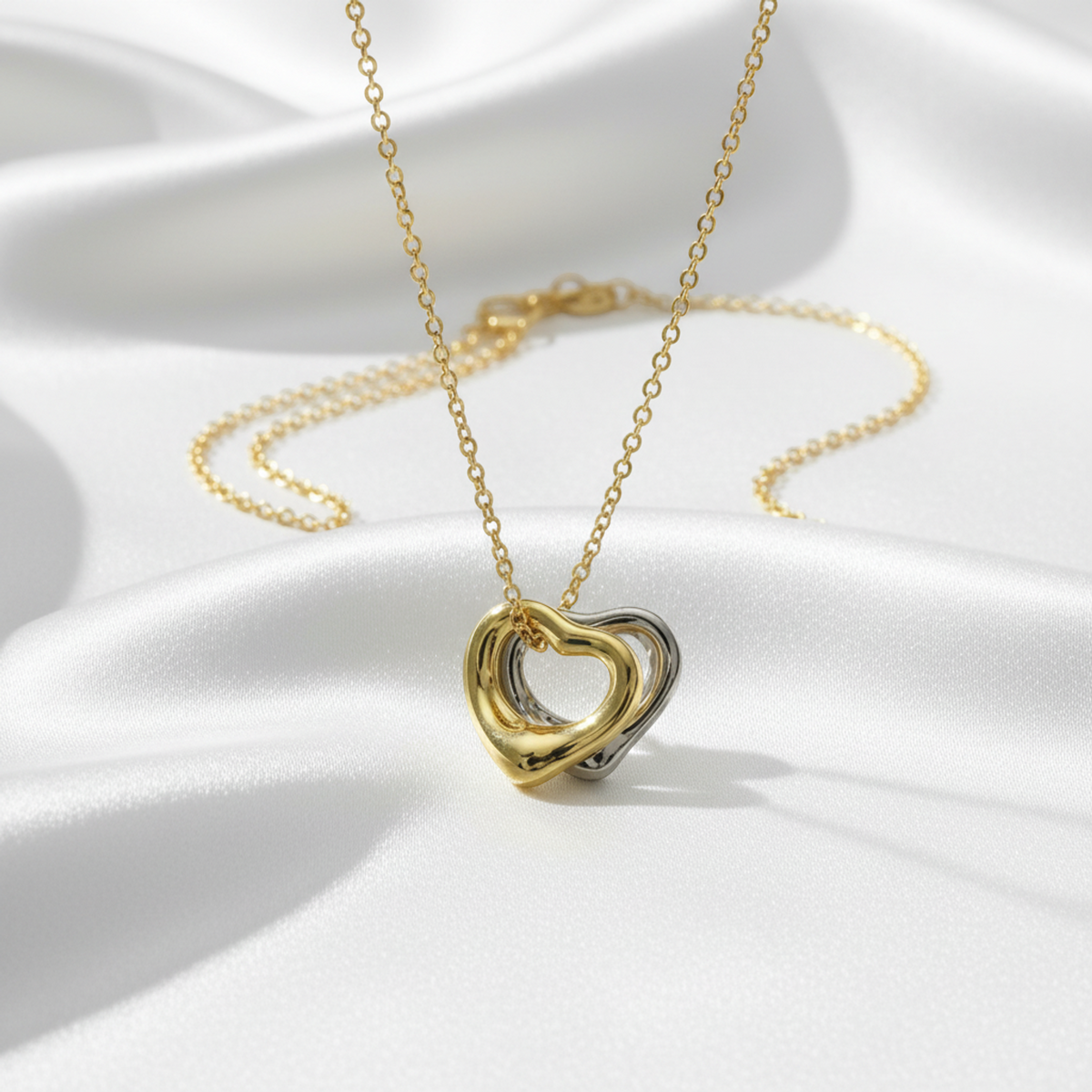 Tiffany Open Heart · Two-Tone Gold