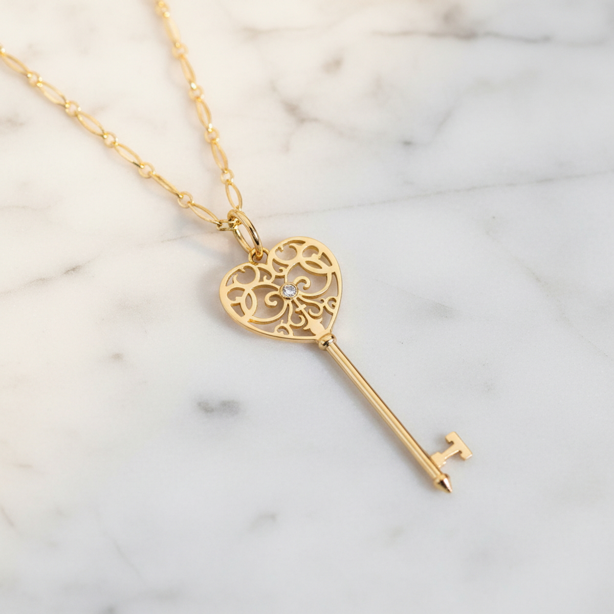 Tiffany Enchanted Heart Key · Rose Gold