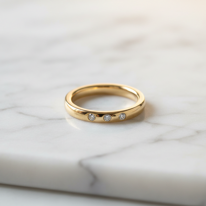 Tiffany Stacking Band · 18K Rose Gold · Diamond