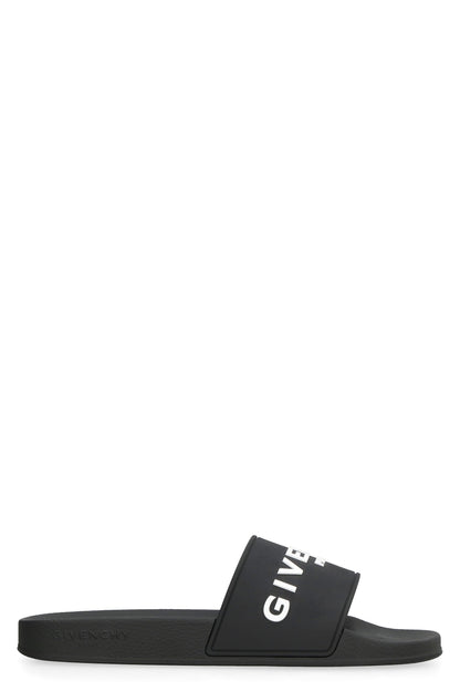 GIVENCHY Stylish Slide Sandals with Logo - 3 cm Rubber Sole