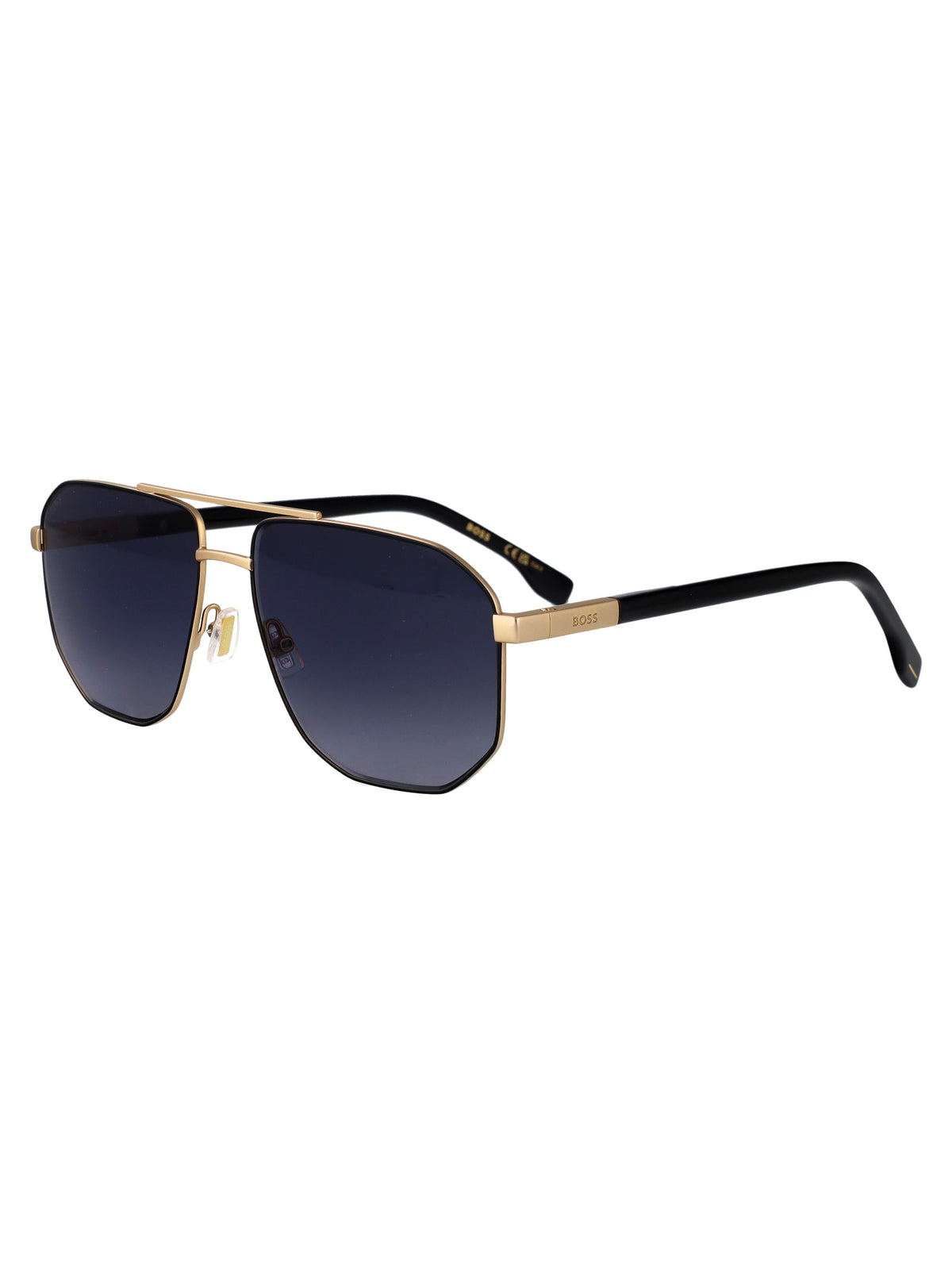 HUGO BOSS Men's Matte Steel Sunglasses