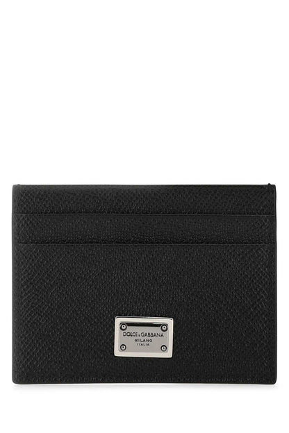 DOLCE & GABBANA Mini Calfskin Card Holder with Four Slots