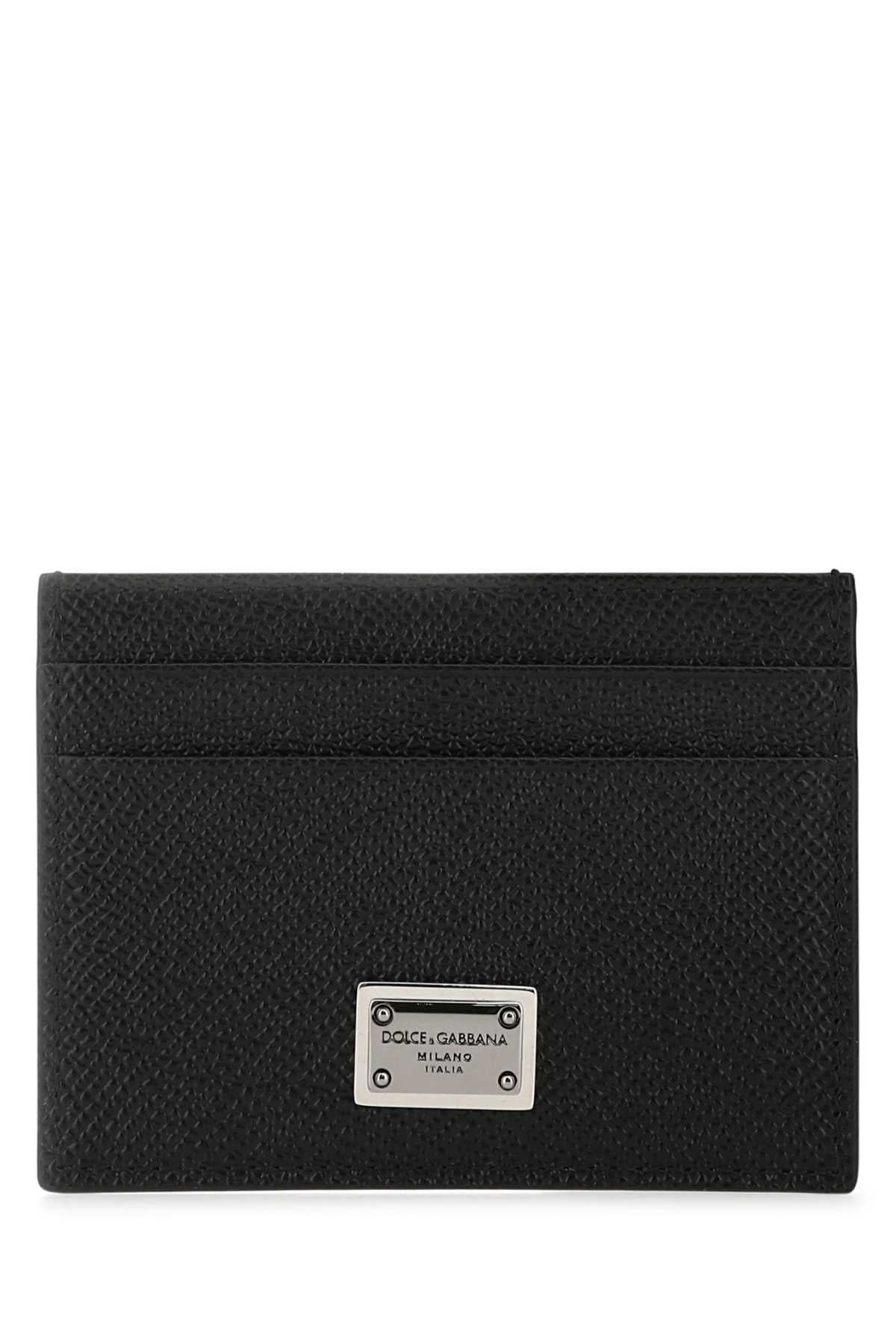 DOLCE & GABBANA Mini Calfskin Card Holder with Four Slots