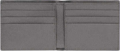 DOLCE & GABBANA Leather Flap-Over Wallet - Compact Size
