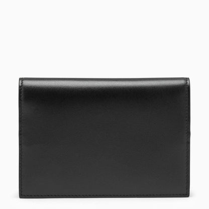 Dolce&Gabbana Black Calfskin Passport Holder With Logo