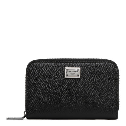 DOLCE & GABBANA Premium Vitello Leather Mini Wallet for Men