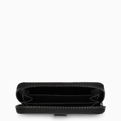 Dolce & Gabbana Black Dauphine Leather Zipped Wallet