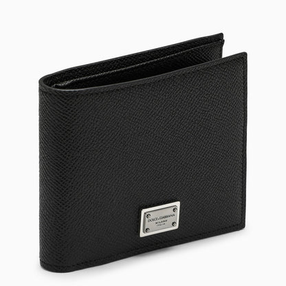 Dolce & Gabbana Black Leather Bi Fold Wallet