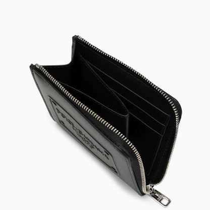 Dolce&Gabbana Black Leather Card Holder With Logoed Plaque