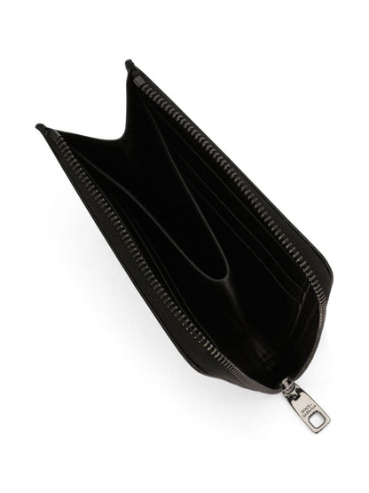 DOLCE & GABBANA Logo Print Leather Mini Wallet