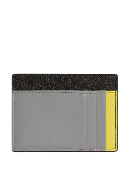 DOLCE & GABBANA Mini Leather Wallet with Leopard Print Design