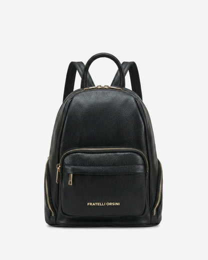 Martina (black) - Italian calf leather women's backpack — photo 2 of 7
