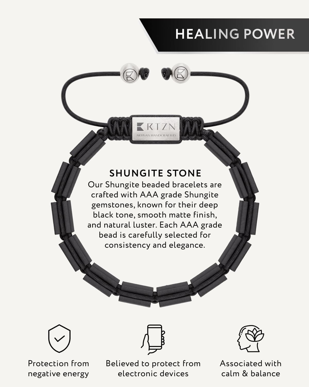 Shungite EMF Protection Bracelet - Havana