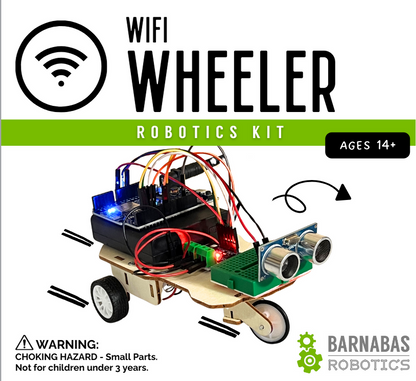 Barnabas WIFI Wheeler: WIFI Enabled 2WD DC Motor Car Kit (Ages 14+)