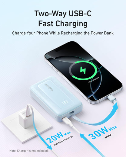 Anker Zolo Power Bank (10K, 30W) with a 5.4-inch (13.7 cm) built-in USB-C cable. — photo 5 of 10