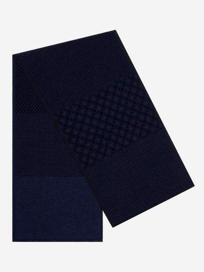 Bruno (blue) - Warm and soft Italian scarf from wool blend — photo 1 of 10