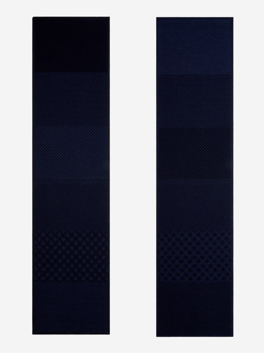 Bruno (blue) - Warm and soft Italian scarf from wool blend — photo 3 of 10