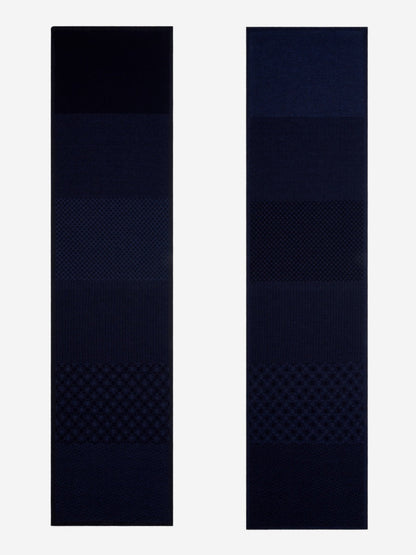 Bruno (blue) - Warm and soft Italian scarf from wool blend — photo 3 of 10