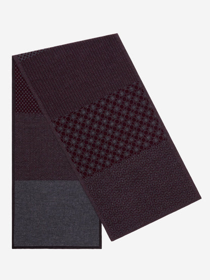 Bruno (grey/red) - Warm and soft Italian scarf from wool blend — photo 1 of 10