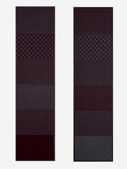 Bruno (grey/red) - Warm and soft Italian scarf from wool blend — photo 3 of 10