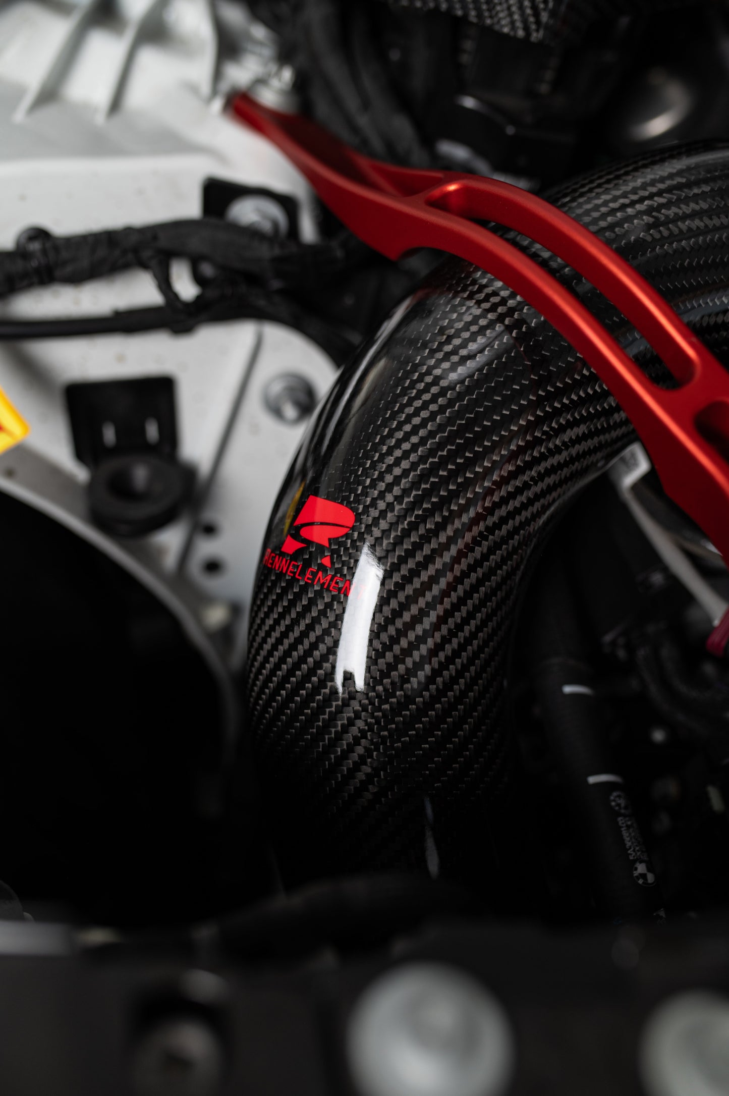 RENNELEMENT G90/G99 M5 3.5” Dry Carbon Fiber Front Mount Intake System
