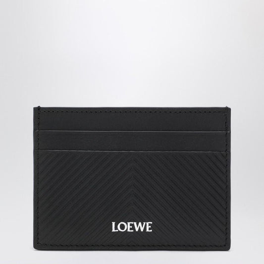 LOEWE Mini Textured Chevron Leather Cardholder